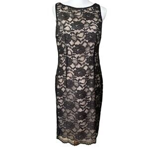 Maggy London black lace sheath dress, wedding guest, romantic, classic, retro